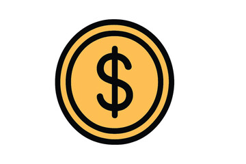 Obraz premium golden dollar symbol