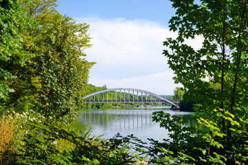 Voulzie aqueduct over the Seine river in Champagne-sur-Seine  village