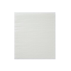 A single rectangular white semi-translucent fusible iron-on interfacing, flat lay, perfectly lit on a transparent studio background with no shadows, commercial product photography concept