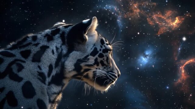 Cloud Leopard in the Cosmos: A Celestial Encounter