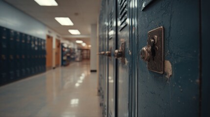 School hallway with lockers (2)
