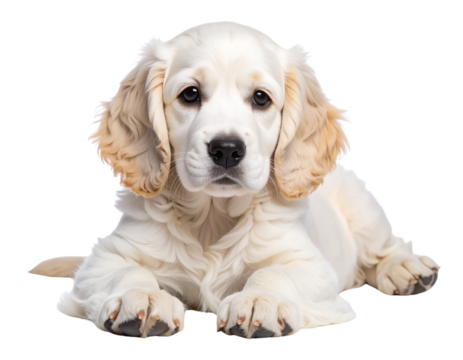 American Water Spaniel Puppy Playing with Ball, Transparent PNG