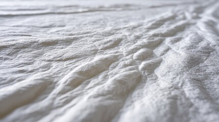 Closeup of textured handmade paper with visible cotton fibers and subtle watermark patterns on a designer's drafting table with soft shadows and copy space