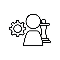 Obraz premium Customer Strategy Line Icon