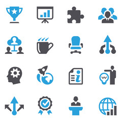 Vector illustrations of business icons stock illustration