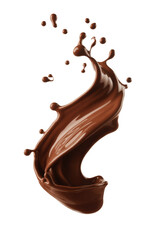 chocolate splash on white background