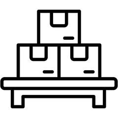 Palletized Cargo line icon