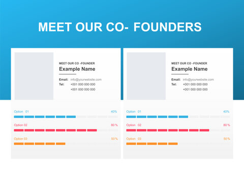 Meet our company team modern presentation template with red accent