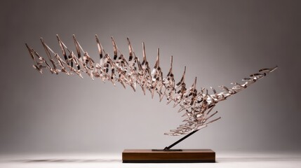 Sculptural Freeze Frame of Car Crash Mid-Air