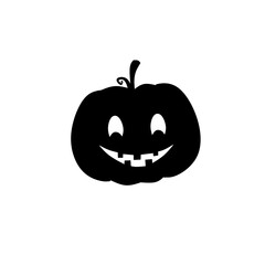 Halloween style black and white pumpkin illustration with unique and imaginative facial expressions
