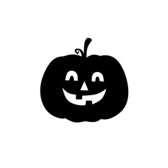Halloween style black and white pumpkin illustration with unique and imaginative facial expressions