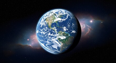 Fototapeta premium A Stunning View of Earth from Space Capturing the Beauty and Vastness of Our Planet