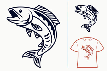 Fish SVG & PNG Bundle – Perfect for Shirts, Logos, and More
