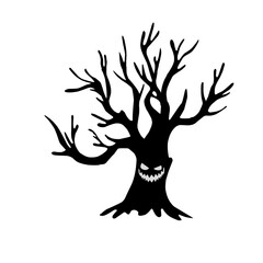 Vector tree silhouettes for nature and Halloween designs