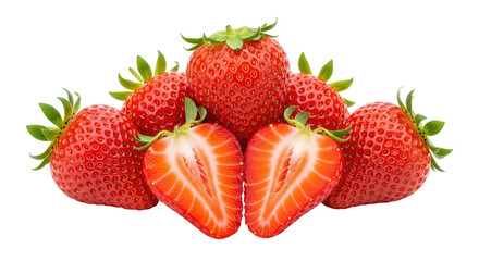Isolated Fresh Strawberries