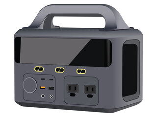 Portable power station illustration