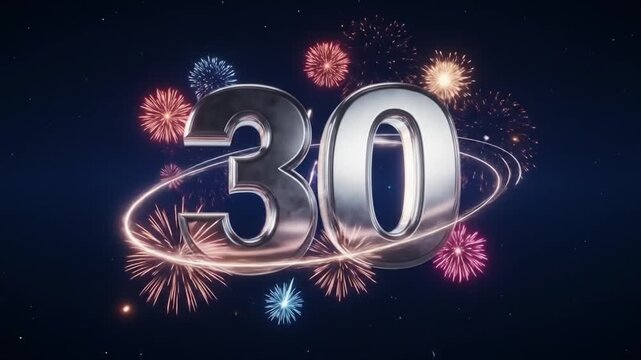 Spectacular 30th Anniversary: Fireworks & Celebration Countdown