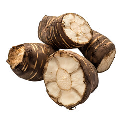 Fresh taro isolated on transparent background