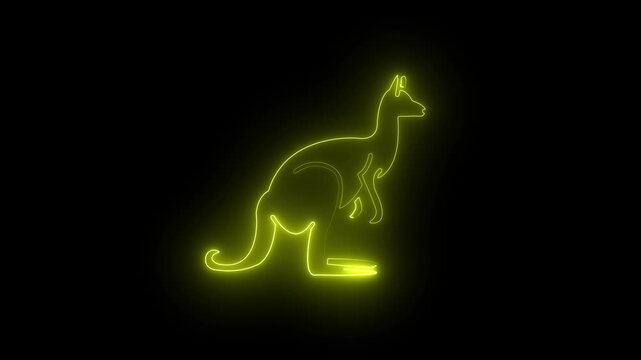  simple kangaroo icon with clean design for wildlife and australian concept