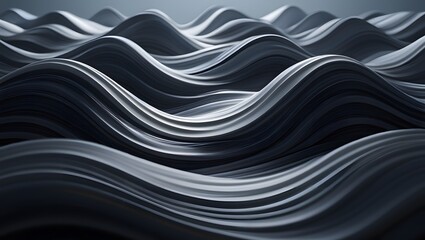 Obraz premium Abstract gray wave background design for website banner and digital art wallpaper use