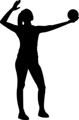 Volleyball Player Silhouette