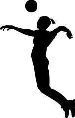 Volleyball Player Silhouette