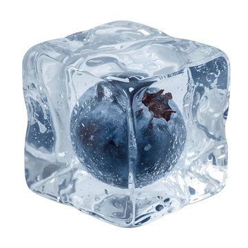 ice cube with berrie