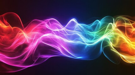 Obraz premium Abstract rainbow waves of light.
