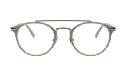 Isolated Silver Frame Glasses