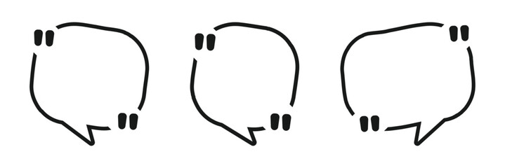 Quote box frame, quote box icon collection