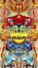 Abstract art background . Hand painting artwork on canvas .