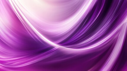 Abstract dynamic design with flowing lines of vibrant purple and white.