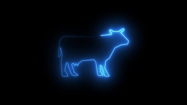 animated cow icon with simple design for farming, dairy, and agriculture concepts