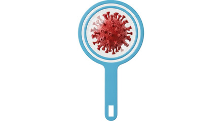 Isolated Coronavirus Under Magnifying Glass