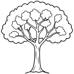 Fototapeta premium Illustration of a pine tree isolated on transparent background