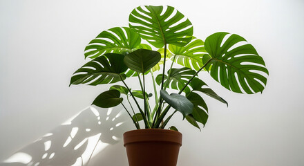 Obraz premium Collection of various houseplants in pots isolated on white background