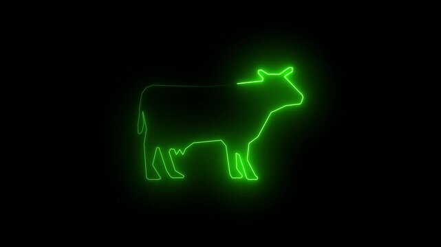 animated cow icon with simple design for farming, dairy, and agriculture concepts
