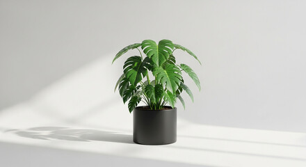 Collection of various houseplants in pots isolated on white background