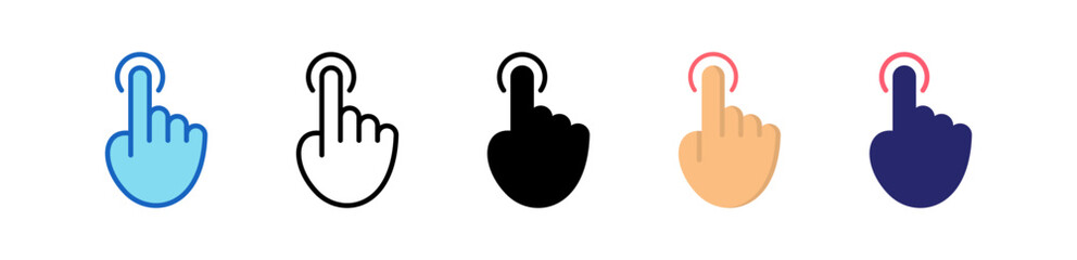 Touch Multiple Style Icon Set Collection.  