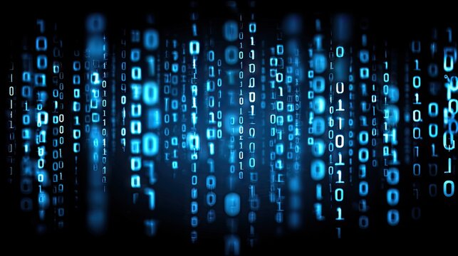 Abstract digital binary code background.