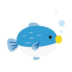かわいいフグのイラスト素材