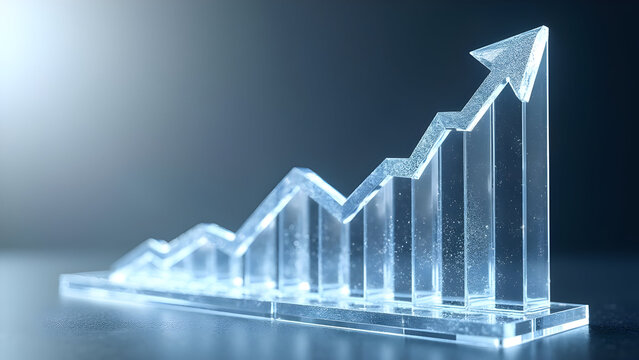 Abstract 3D crystal graph with minimalistic design approach