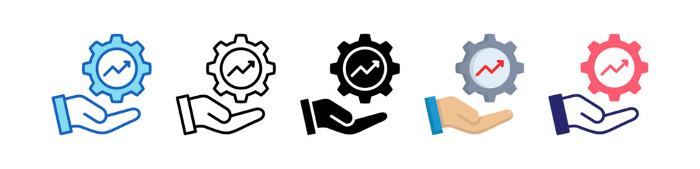 Obraz premium Development Multiple Style Icon Set Collection. 