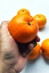 Textured Detail of a Fresh Mandarin Orange