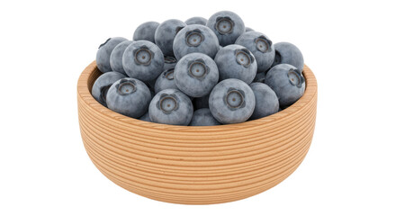 Isolated Bowl of Blueberries