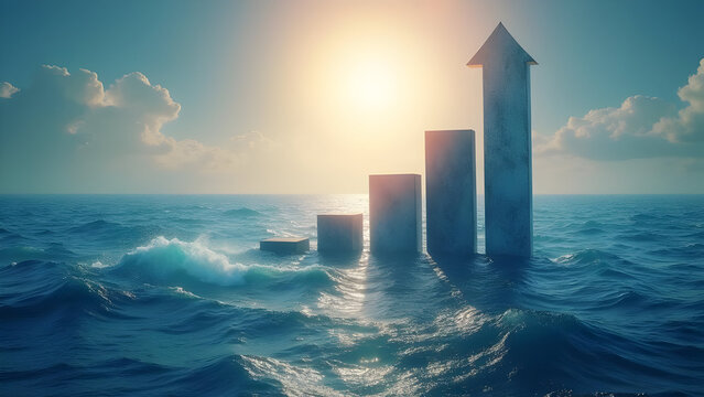 Spiritual bars with ascension arrow evolutionary advancement