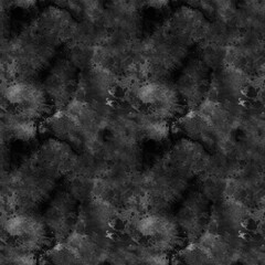 Black Ink Watercolor Texture Seamless Pattern