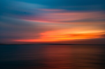 sunset over the sea