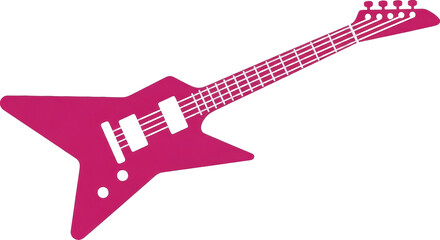Isolated Electric Guitar Silhouette