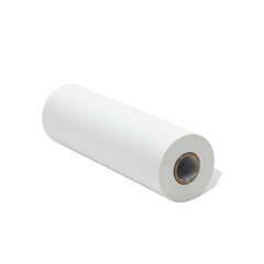 Pristine roll of translucent white tracing paper, tightly wound, smooth texture, isolated on a seamless transparent studio background, shadowless professional commercial product shot, concept of